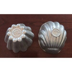 Jell-O Gelatin Molds Aluminum Small Silver Good Vintage Farmhouse Decor MCM